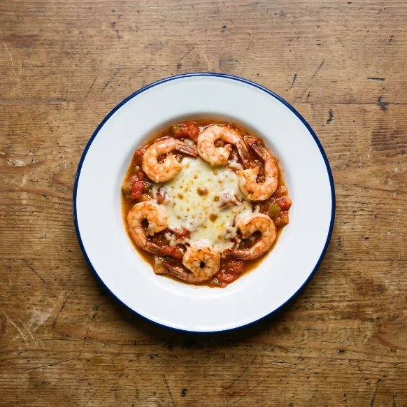 Garides Saganaki – Garnelen mit Käse überbacken, Restaurant Limani Werder